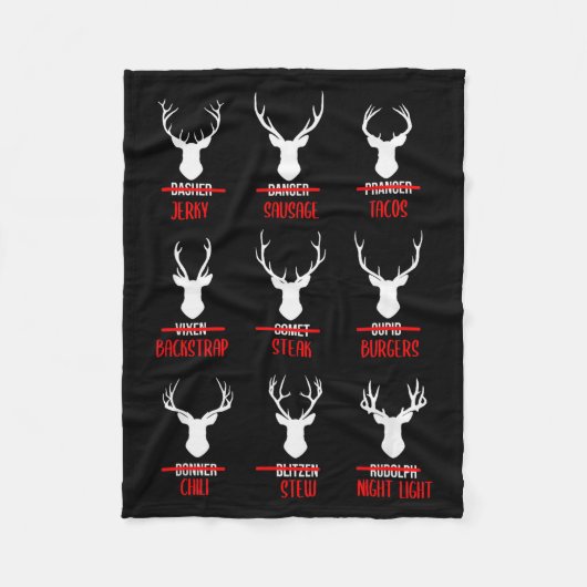 Funny Christmas Santa Reindeer List Pajamas For De Fleecedecke (Vorderseite)