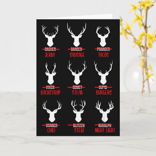 Funny Christmas Santa Reindeer List Pajamas For De Karte (Gelbe Blume)