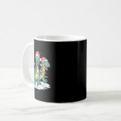 Funny Christmas Santa Reindeer Niedlich Dinosaur S Kaffeetasse (Vorderseite Links)