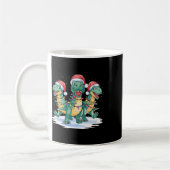 Funny Christmas Santa Reindeer Niedlich Dinosaur S Kaffeetasse (Links)