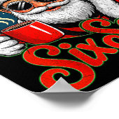 Funny Christmas Santa Says Six Seven 67 Coffee Mem Poster (Ecke)