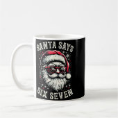 Funny Christmas Santa Six Seven 6-7 Meme Brain Rot Kaffeetasse (Links)