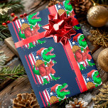 Funny Christmas Santa T Rex Tyrannosaurus Xmas Geschenkpapier<br><div class="desc">Suchen Sie ein einzigartiges und lustiges T-Rex Design? Schauen Sie sich unser Funny Weihnachten Weihnachten Weihnachten Rex Tyrannosaurus Xmas Wrapping Paper! Ideal für jeden, der Dinosaurier und Vintage Designs Liebe. Es ist mit einem Tyrannosaurus Rex, der amerikanischen Fahne... Dieses Tyrannosaurus Rex Weihnachtswrapping Paper ist ein großartiges Weihnachtswaschpapier für alle, die...</div>