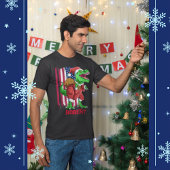 Funny Christmas Santa T Rex Tyrannosaurus Xmas T-Shirt