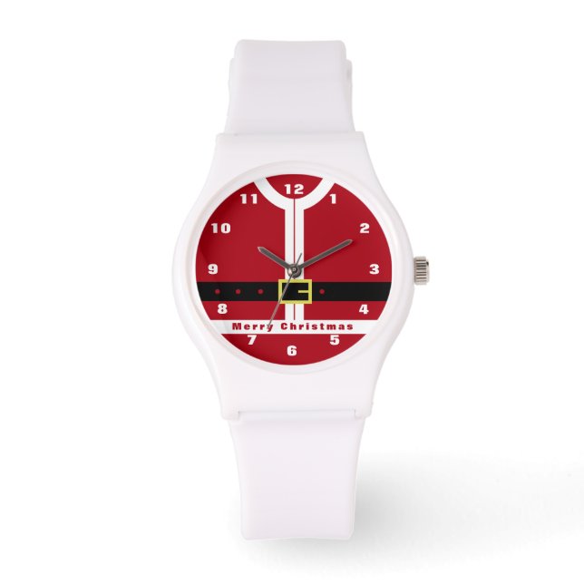 Funny Christmas Santa Watch Armbanduhr (Vorderseite)