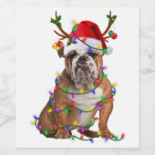 Funny Christmas Santa Wrestling Xmas Weinetikett (Einzelnes Label)