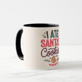 Funny Christmas Santa's Cookie Coffee Mug Tasse (Vorderseite Links)