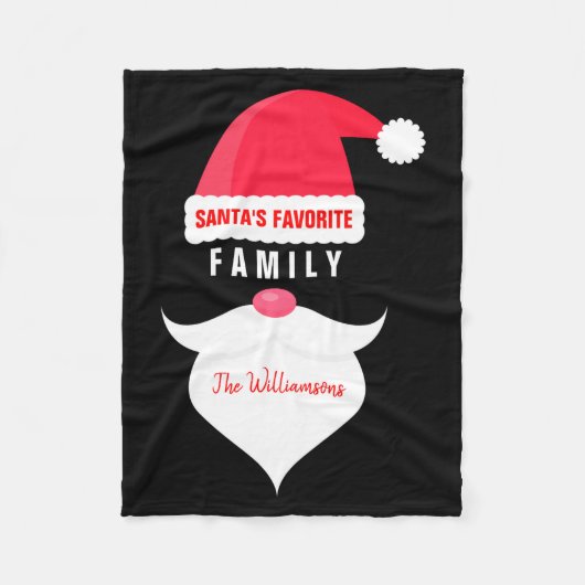 Funny Christmas Santas Favorite Family  Fleecedecke (Vorderseite)