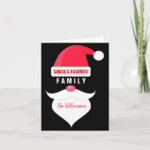 Funny Christmas Santas Favorite Family Karte (Vorderseite)