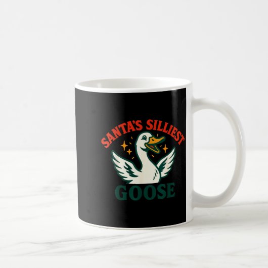 Funny Christmas Santas Silliest Goose Humor Kaffeetasse (Rechts)