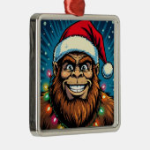 Funny Christmas Sasquatch Bigfoots Ornament Aus Metall (Rechts)