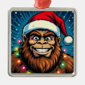 Funny Christmas Sasquatch Bigfoots Ornament Aus Metall (Vorne)