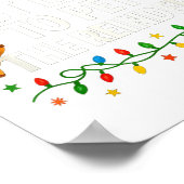 Funny Christmas Saying Reindeer Lover Holiday Ligh Poster (Ecke)