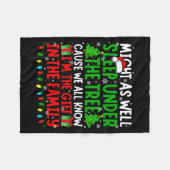 Funny Christmas Saying Retro Xmas Sarcastic Men Wo Fleecedecke (Vorderseite (Horizontal))