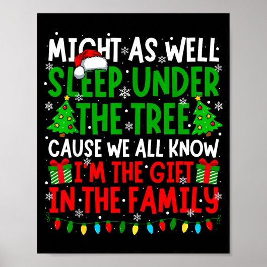 Funny Christmas Saying Retro Xmas Sarcastic Men Wo Poster (Vorne)