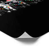 Funny Christmas Scottish Highland Cow Xmas Farm An Poster (Ecke)