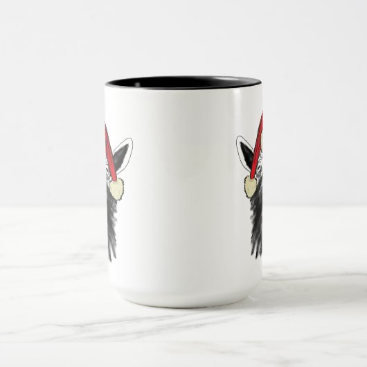 Funny Christmas Screening Ziege Zeichnend Tasse (Zentrum)