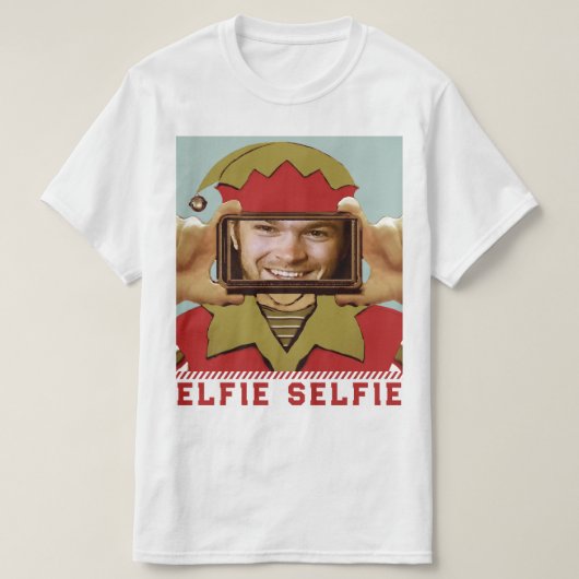 Funny Christmas Selfie T-Shirt (Design vorne)