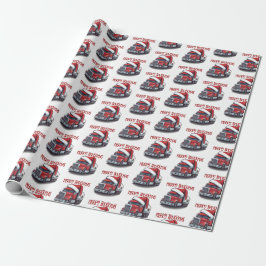 Funny Christmas Semi Transport Truckmas Geschenkpapier