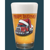 Funny Christmas Semi Transport Truckmas Glas
