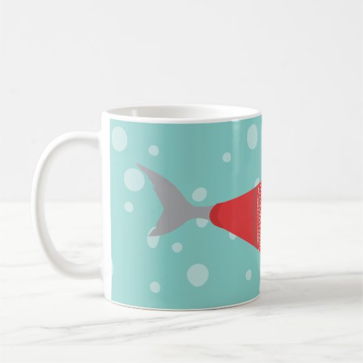 Funny Christmas Shark Coffee Tasse (Links)