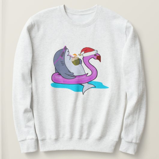 Funny Christmas Shark Design Hoodie Sweatshirt (Design vorne)