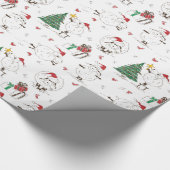 Funny Christmas Sheep Wrapping Paper Geschenkpapier (Ecke)