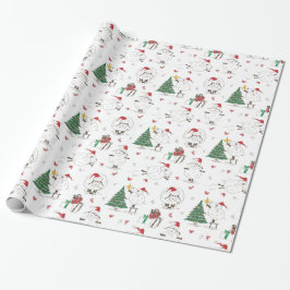 Funny Christmas Sheep Wrapping Paper Geschenkpapier