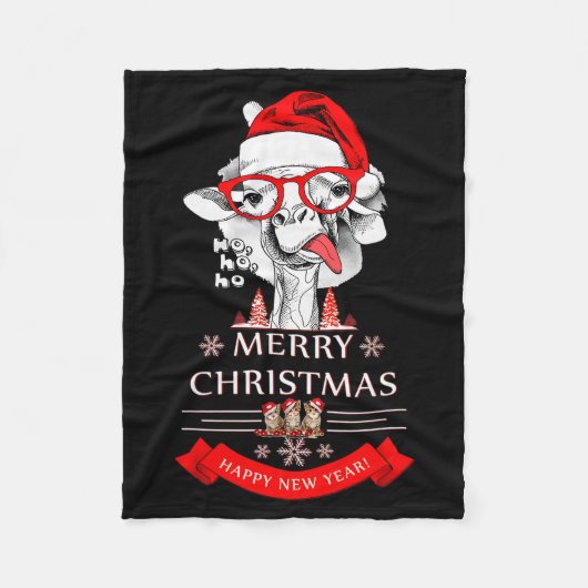 Funny Christmas Shirt Christmas Ho-ho-ho Fleecedecke (Vorderseite)