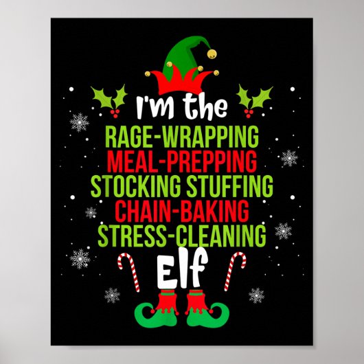 Funny Christmas Shirt For Women I'm The Rage Wrapn Poster (Vorne)