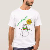 Funny Christmas Shirt Melting Snowman Got Sunblock (Vorderseite)