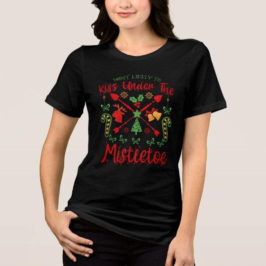 Funny Christmas Shirt mit Mistleton (Vorderseite)
