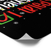 Funny Christmas Shirt Nice Naughty I Tried Holiday Poster (Ecke)