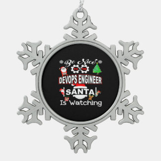Funny Christmas Shirt sei schön zum Motor der Devo Schneeflocken Zinn-Ornament