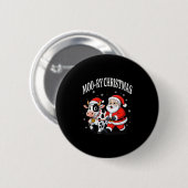 Funny Christmas Shirts - Cow Moo-ry Xmas Santa Button (Vorne & Hinten)
