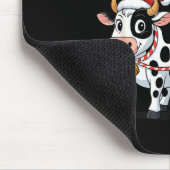 Funny Christmas Shirts - Cow Moo-ry Xmas Santa  Mousepad (Ecke)