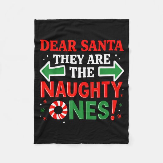 Funny Christmas Shirts, Dear Santa They’re The Nau Fleecedecke (Vorderseite)