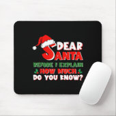 Funny Christmas Shirts Kids Adults Santa I Can Exp Mousepad (Mit Mouse)