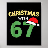 Funny Christmas Shirts With 67 Meme Trendy Joke Ge Poster (Vorne)
