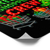 Funny Christmas Shopng Crew  Poster (Ecke)