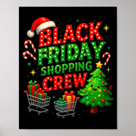 Funny Christmas Shopng Crew Poster (Vorne)