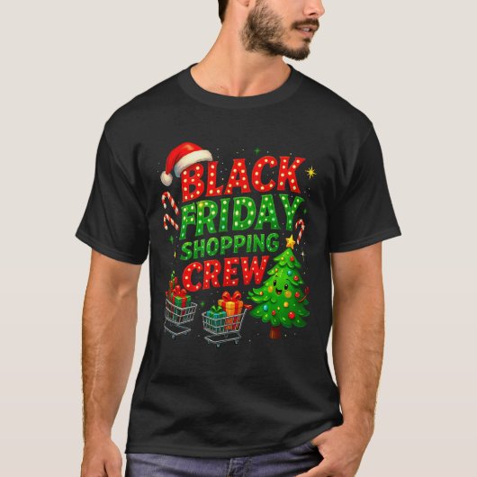 Funny Christmas Shopng Crew  T-Shirt (Vorderseite)