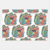 Funny Christmas Six Seven 67 Brainrot Meme 6 7 Geschenkpapier Set (Vorderseite 3)