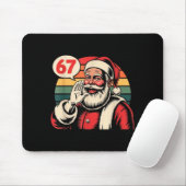 Funny Christmas Six Seven 67 Meme Brainrot Santa C Mousepad (Mit Mouse)