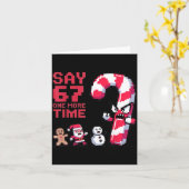 Funny Christmas Six Seven Meme Say 67 One Humor Mo Karte (Gelbe Blume)