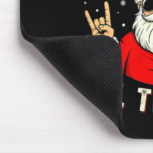 Funny Christmas Six Seven Santa Rock N' Roll Hands Mousepad (Ecke)