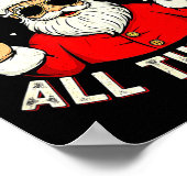 Funny Christmas Six Seven Santa Rock N' Roll Hands Poster (Ecke)