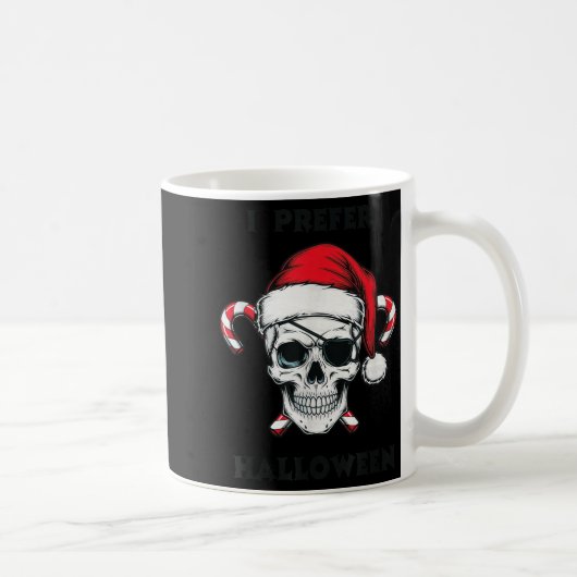 Funny Christmas Skeleton I Prefer Halloween  Kaffeetasse (Rechts)