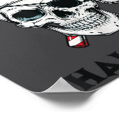 Funny Christmas Skeleton I Prefer Halloween  Poster (Ecke)