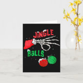Funny Christmas Skeleton Jingle Funny Xmas Matchin Karte (Gelbe Blume)